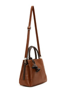 Women's Tan Long Strap Handbag with Accessory Detail | Derimod Women's Tan Long Strap Handbag with Accessory Detail | Derimod