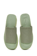 Women's Green Corded Heel Slippers | Derimod Women's Green Corded Heel Slippers | Derimod