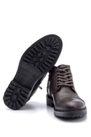 Men's Suede Detailed Leather Boots | Derimod Men's Suede Detailed Leather Boots | Derimod