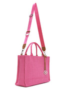 Women's Pink Straw Shoulder Bag | Derimod Women's Pink Straw Shoulder Bag | Derimod