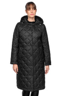 Geox Kadın Siyah Xhup, Amabel Kapüşonlu Kaban | Derimod Geox Kadın Siyah Xhup, Amabel Kapüşonlu Kaban | Derimod