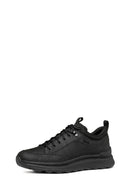Geox Men's Black Spherica Active X2 Abx Laced Waterproof Leather Sneaker | Derimod Geox Men's Black Spherica Active X2 Abx Laced Waterproof Leather Sneaker | Derimod