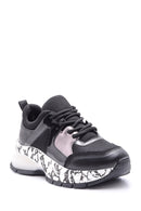 Kadın Yüksek Tabanlı Desenli Sneaker | Derimod Kadın Yüksek Tabanlı Desenli Sneaker | Derimod