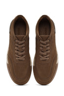 Male Beige Lace-up Nubuck Leather Sneaker | Derimod Male Beige Lace-up Nubuck Leather Sneaker | Derimod
