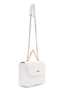 Women's White Long Strap Quilted Shoulder Bag | Derimod Women's White Long Strap Quilted Shoulder Bag | Derimod