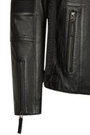 Lavine Male Black Slim-Fit Leather Jacket | Derimod Lavine Male Black Slim-Fit Leather Jacket | Derimod