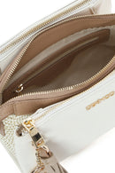 Women's Cream Long Strap Accessory Detailed Crossbody Bag | Derimod Women's Cream Long Strap Accessory Detailed Crossbody Bag | Derimod