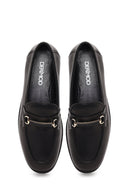 Woman Black Buckled Thick-Soled Leather Comfort Loafer | Derimod Woman Black Buckled Thick-Soled Leather Comfort Loafer | Derimod