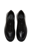 Men's Black Leather Thick Soled Sneaker | Derimod Men's Black Leather Thick Soled Sneaker | Derimod