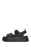 Women's Black Strappy Thick Soled Jelly Sandals | Derimod Women's Black Strappy Thick Soled Jelly Sandals | Derimod