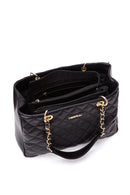 Women's Black Long Strap Quilted Shoulder Bag | Derimod Women's Black Long Strap Quilted Shoulder Bag | Derimod