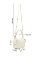 Woman Cream Long-Strap Quilted Shoulder Bag | Derimod Woman Cream Long-Strap Quilted Shoulder Bag | Derimod