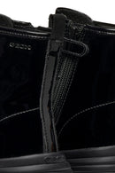 Geox Girls Black Phaolae Lace-Up Zipper Detailed Leather Combat Boots | Derimod Geox Girls Black Phaolae Lace-Up Zipper Detailed Leather Combat Boots | Derimod