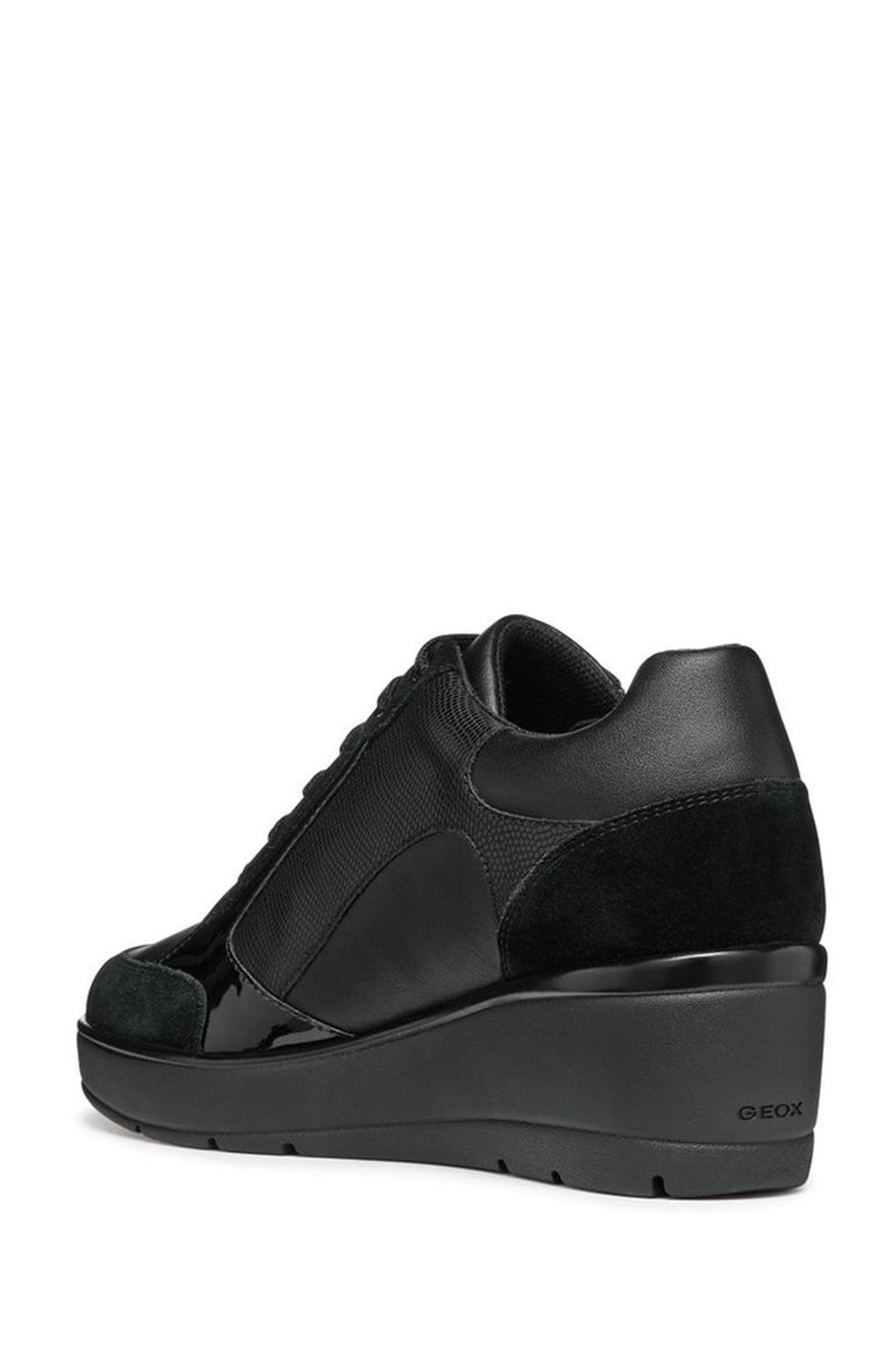 Geox Kadın Siyah Ilde Dolgu Topuklu Bağcıklı Casual Sneaker