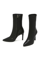 Kadın Siyah Fermuarlı İnce Topuklu Deri Bot | Derimod Kadın Siyah Fermuarlı İnce Topuklu Deri Bot | Derimod