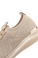 Kadın Bej Taşlı Sneaker | Derimod Kadın Bej Taşlı Sneaker | Derimod