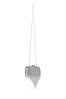 Women's Silver Long Chain Strap Stoned Clutch Bag | Derimod Women's Silver Long Chain Strap Stoned Clutch Bag | Derimod