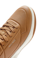 Skechers Men's Tan Uno Court Lace-Up Chunky Sole Sneaker | Derimod Skechers Men's Tan Uno Court Lace-Up Chunky Sole Sneaker | Derimod