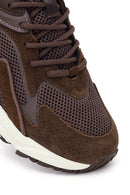 Male Brown Lace-Up Thick-Soled Leather Sneaker | Derimod Male Brown Lace-Up Thick-Soled Leather Sneaker | Derimod