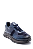 Erkek Deri Süet Detaylı Sneaker | Derimod Erkek Deri Süet Detaylı Sneaker | Derimod