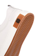 Erkek Beyaz Bağcıklı Deri Sneaker | Derimod Erkek Beyaz Bağcıklı Deri Sneaker | Derimod