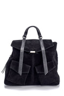 Women's Suede Detailed Backpack | Derimod Women's Suede Detailed Backpack | Derimod