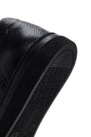 Erkek Siyah Bağcıklı Deri Sneaker | Derimod Erkek Siyah Bağcıklı Deri Sneaker | Derimod