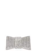 Women's Silver Long Strap Stone Mini Evening Dress Box Clutch Bag | Derimod Women's Silver Long Strap Stone Mini Evening Dress Box Clutch Bag | Derimod