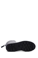 Woman Black Zip Closure Thick-Soled Leather Boot | Derimod Woman Black Zip Closure Thick-Soled Leather Boot | Derimod
