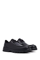 Men's Black Lace-Up Thick-Soled Leather Casual Shoes | Derimod Men's Black Lace-Up Thick-Soled Leather Casual Shoes | Derimod