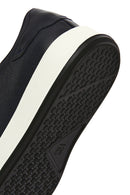 Erkek Lacivert Bağcıklı Kalın Tabanlı Deri Sneaker | Derimod Erkek Lacivert Bağcıklı Kalın Tabanlı Deri Sneaker | Derimod