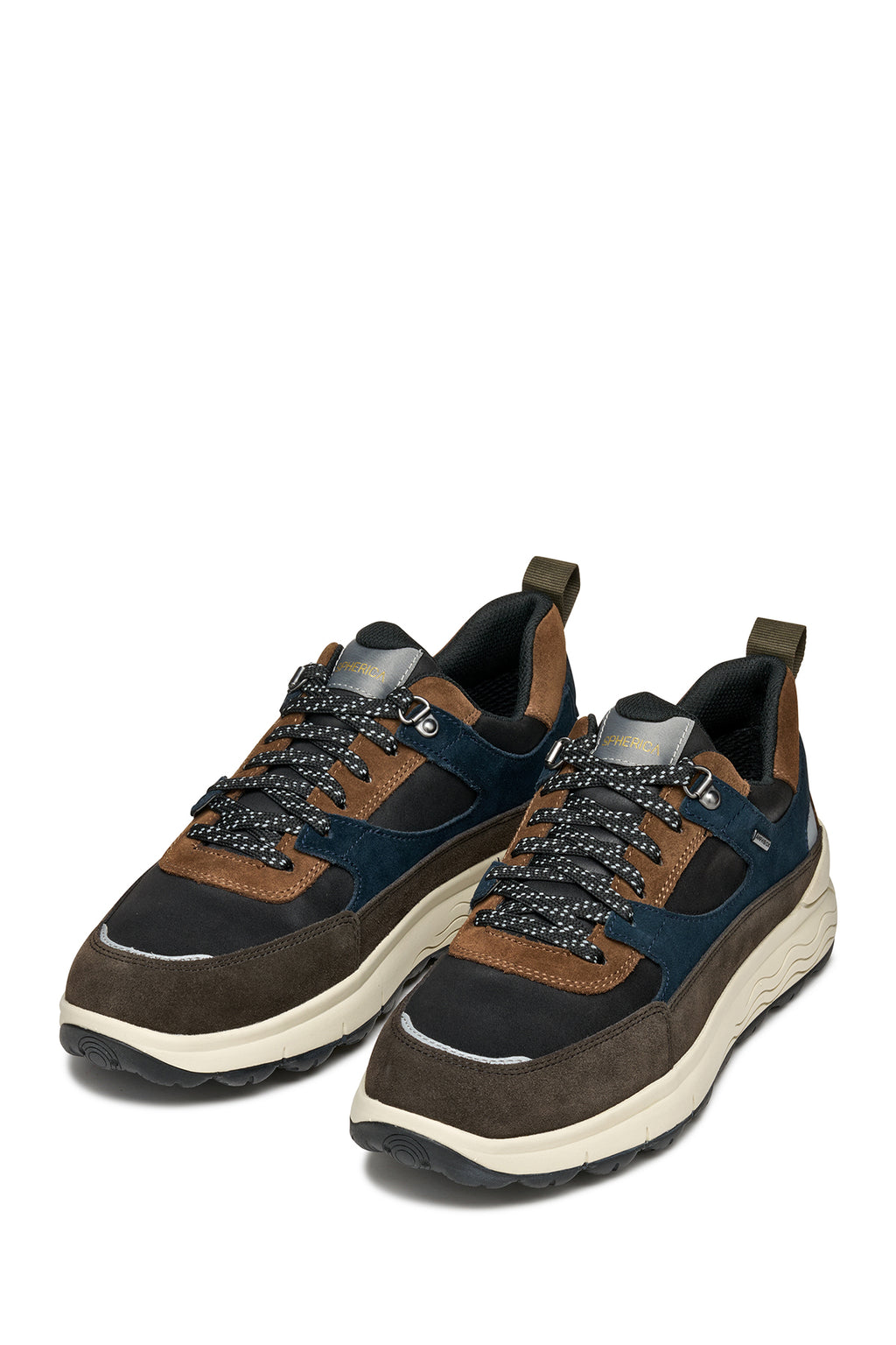 Geox Erkek Kahverengi U Spherıca 4X4 B Abx C - Suede Bağcıklı Kalın Tabanlı Kumaş Sneaker