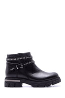 Women's Studded Detailed Leather Boots | Derimod Women's Studded Detailed Leather Boots | Derimod