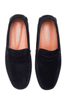 Erkek Siyah Süet Deri Loafer | Derimod Erkek Siyah Süet Deri Loafer | Derimod