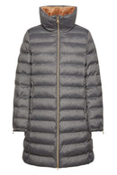 Geox Kadın Gri Ilde İçi Kürklü Uzun Mont | Derimod Geox Kadın Gri Ilde İçi Kürklü Uzun Mont | Derimod