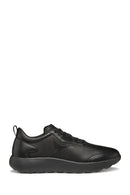 Geox Men's Black U Xtors B - Print.Lea + Smo.Lea Lace-Up Leather Sneakers | Derimod Geox Men's Black U Xtors B - Print.Lea + Smo.Lea Lace-Up Leather Sneakers | Derimod