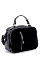 Women's Suede Detailed Crossbody Bag | Derimod Women's Suede Detailed Crossbody Bag | Derimod