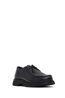 Woman Black Lace-up Leather Masculine Shoes | Derimod Woman Black Lace-up Leather Masculine Shoes | Derimod
