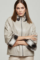 Della Kadın Deri Çift Taraflı Ceket | Derimod Della Kadın Deri Çift Taraflı Ceket | Derimod