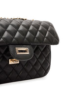 Women Black Long Strap Quilted Shoulder Bag | Derimod Women Black Long Strap Quilted Shoulder Bag | Derimod