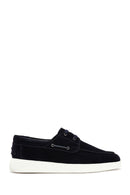 Men's Navy Blue Lace-up Suede Leather Casual Shoes | Derimod Men's Navy Blue Lace-up Suede Leather Casual Shoes | Derimod