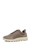 Geox Men's Mink Spherica Lace-Up Leather Sneaker | Derimod Geox Men's Mink Spherica Lace-Up Leather Sneaker | Derimod