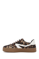 Kadın Leopar Bağcıklı Kalın Tabanlı Sneaker | Derimod Kadın Leopar Bağcıklı Kalın Tabanlı Sneaker | Derimod