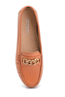 Women's Leather Chain Detailed Loafer | Derimod Women's Leather Chain Detailed Loafer | Derimod