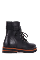 Women's Zipper Detailed Leather Boots | Derimod Women's Zipper Detailed Leather Boots | Derimod