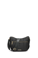 Geox Women's Black Traveggy Fabric Crossbody Bag | Derimod Geox Women's Black Traveggy Fabric Crossbody Bag | Derimod