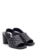 Women's Leather Thick Heeled Sandals | Derimod Women's Leather Thick Heeled Sandals | Derimod