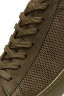 Erkek Haki Deri Süet Sneaker | Derimod Erkek Haki Deri Süet Sneaker | Derimod