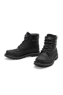 Caterpillar Men's Black Colorado Galosh WP Lace-Up Leather Combat Boots | Derimod Caterpillar Men's Black Colorado Galosh WP Lace-Up Leather Combat Boots | Derimod