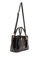 Kadın Siyah Uzun Askılı Kroko Kol Çantası | Derimod Kadın Siyah Uzun Askılı Kroko Kol Çantası | Derimod